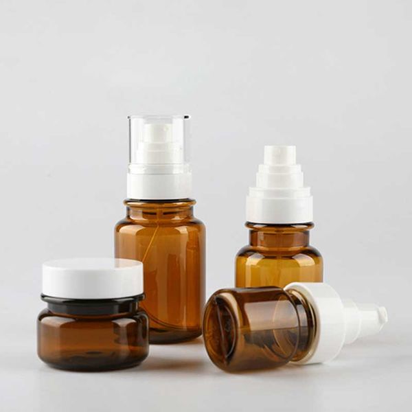 

60g 40ml 80ml 120ml brown pet thick wall cream emulsion spray empty bottle superfine spray can spray essential oil can be customized logo
