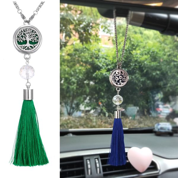 

New tree of life aromatherapy jewelry car pendant tainle teel e ential oil diffu er tarfi h locket pendant perfume ornament jewelry, Silver