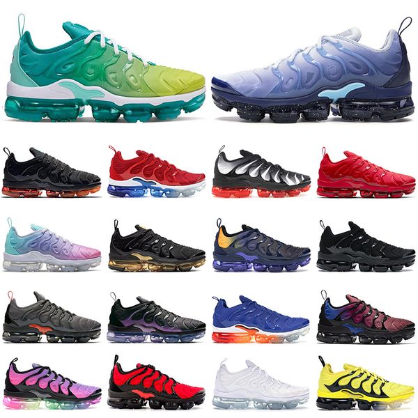 

новые мужские кроссовки т.н. плюс женщины тренеры тройной черный белый разводят близзард синий fury psychic pink pastel мужчин бегунов спорт