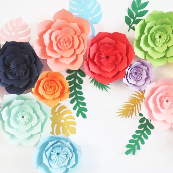 

rosequeen paper flower dessert desk decoration for birthday party wedding room diy window wall decoration flowers