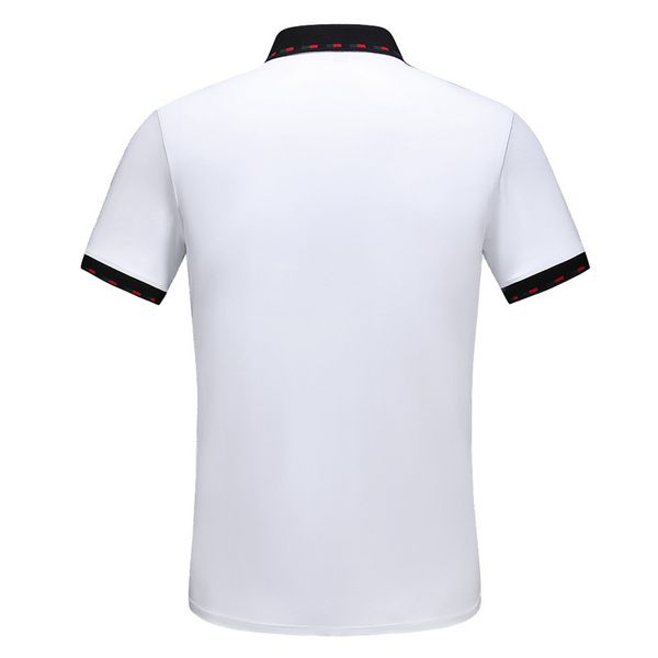

designers polo shirts men shorts sleeve polo shirts 100% cotton embroidery mens luxurys designers patchwork polo t shirts, White;black