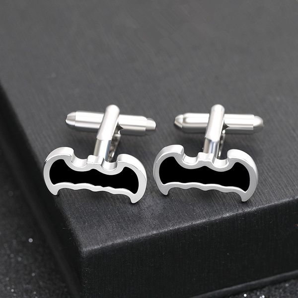

batman french shirt copper cuff links european american style men jewelry batman design cufflink for birthday gift, Silver