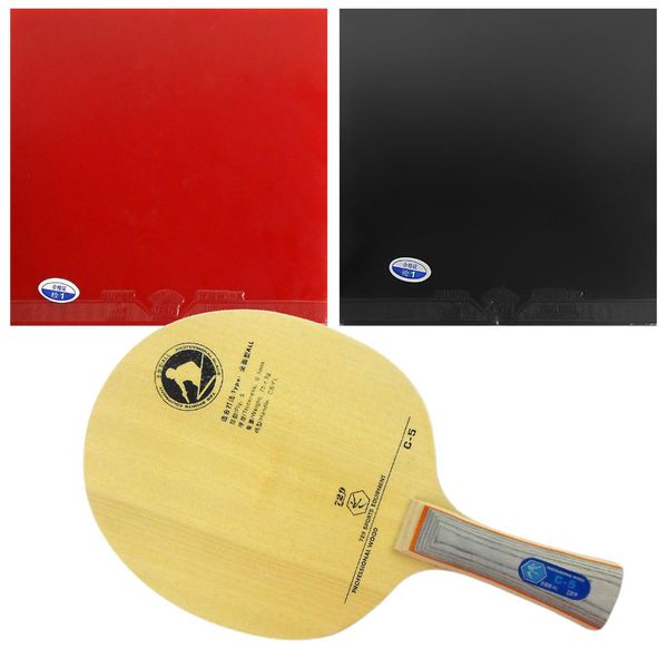 

pro table tennis/ pingpong combo racket: 729 c-5 blade with 2x 729 super fx rubbers long shakehand fl