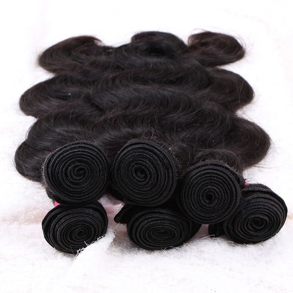 

brazilian hair unprocessed virgin human hair wefts wholesale peruvian malaysian indian cambodian human hair extensions body wave 6 bundles, Black