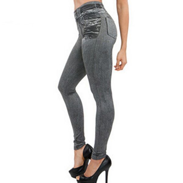 

dropship leggings jeans for women denim pants with pocket slim jeggings fitness plus size leggins sale, Blue