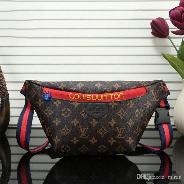 

New Top Quality Famous Brand Fashion Men And Women Waist Bags Leathers Bag Luxury Printed Designer Waistpacks