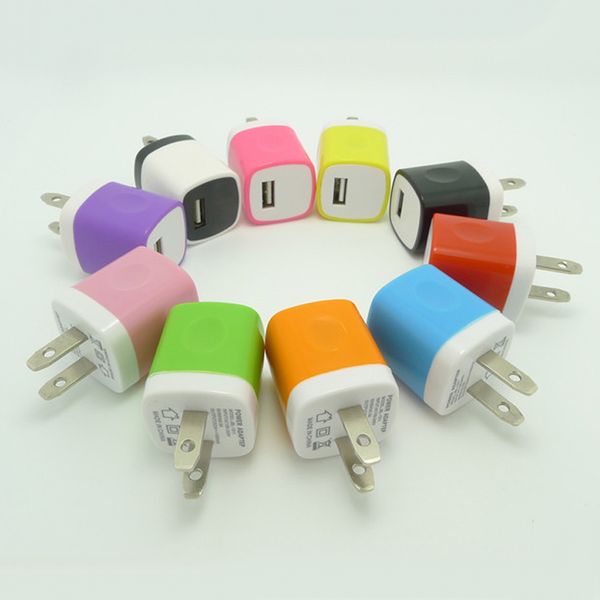 

Univer al travel adapter 200pc lot real 1amp mini home charging block u port wall charger brown box