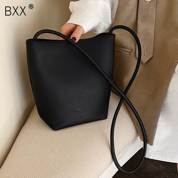

bxx] lady solid color soft кожа pu crossbody сумка для женщин 2020 моды простых плеч сумки женщина сумки hk857