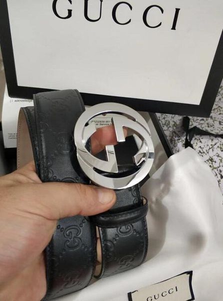 

Fa hion triped double buckle men de igner f belt european tyle high brand wai tband real leather girdle with box