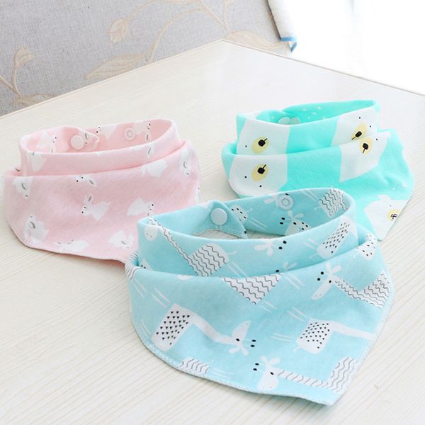 

baby bibs for boys girls bandana bib burp cloth print cartoon triangle cotton baby scarf meal collar baby feeding accessories