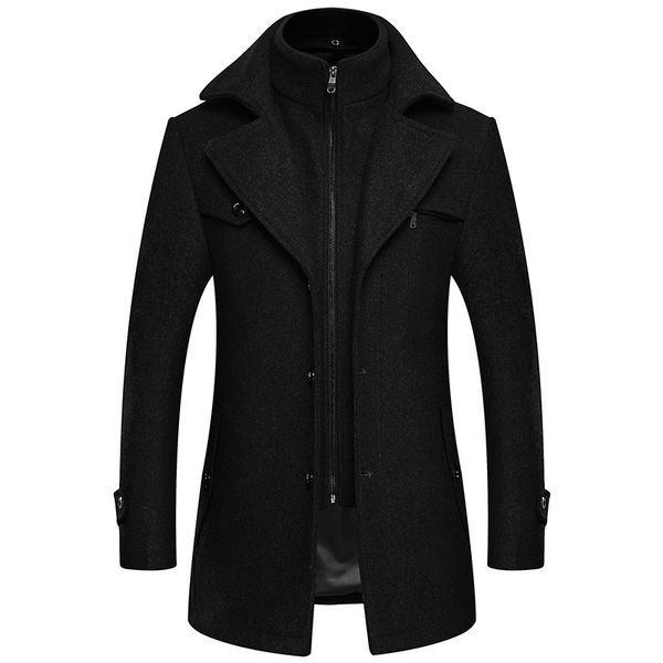 

2019 winter new thick multi colors wool coat man, Black