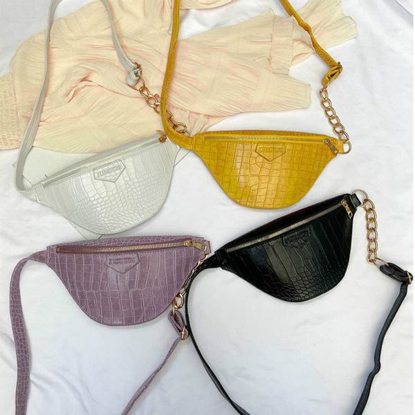 

crocodile pattern ladies chest waist bag 2020 new fashion net red female ins messenger wild shoulder bag in stock