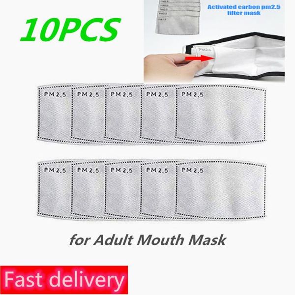 

10 шт. / лот pm2. 5 5 слоев фильтровальной бумаги анти-пылезащитная маска анти дымка рот маска фильтровальная бумага здравоохранение для дет