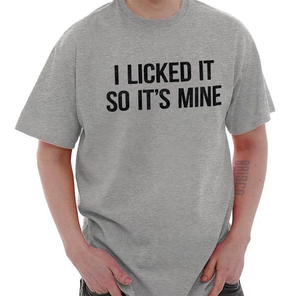 I Licked It Mine Funny Sarcastic Attitude V-Neck Tees Shirts Tshirt T-Shirt 