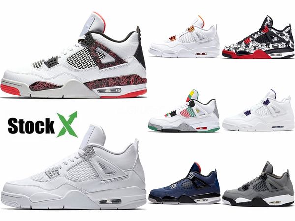 

новое прибытие jumpman холодный серый 4 4s баскетбол обувь мужчины бред green grow cavs tatoo белый цемент мужчины дизайнерская обувь us7-13