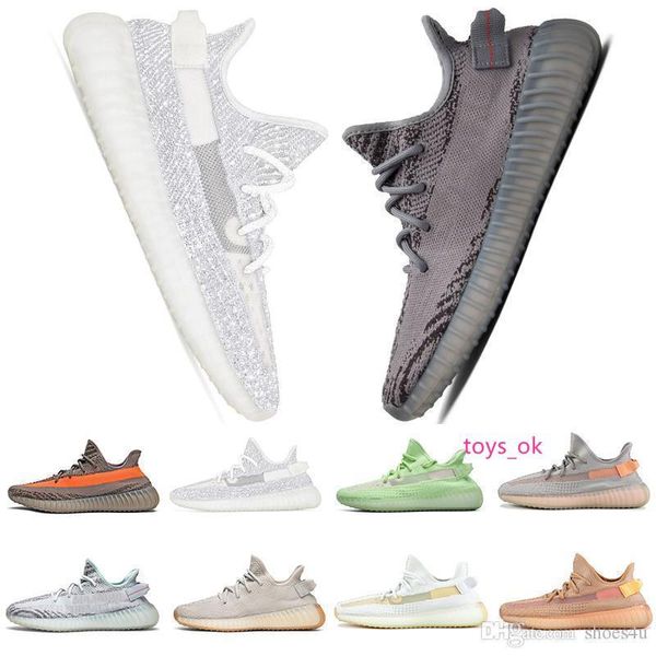 

kanye static west v2 reflective men women glow in the dark clay hyperspace true form beluga mens women running designer shoes
