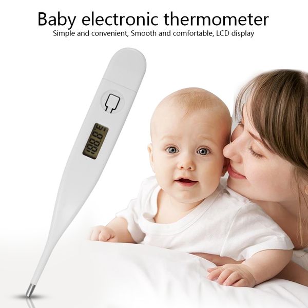 

1pc digital baby electronic oral thermometer lcd large screen display accurate clear body safe portable mouth thermometer