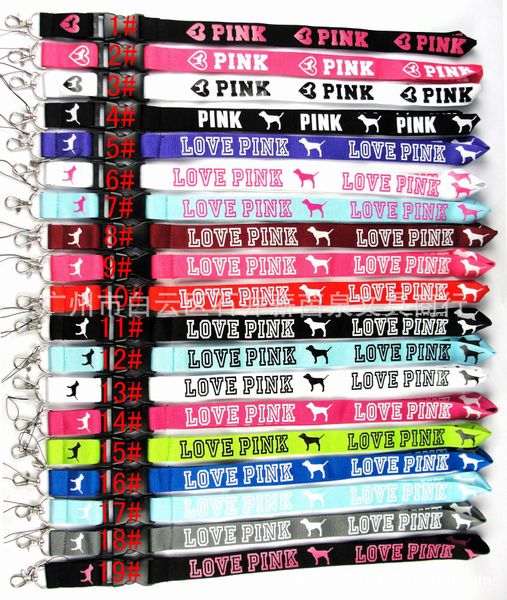 

Cellphone lanyard trap clothing port brand for key chain id card holder detachable buckle v love pink lanyard