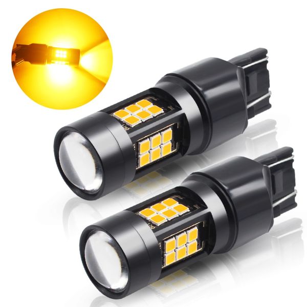 

so.k 20w 9-24v t20 led 7440 7443 27 чипсеты 3030 smd led bulb янтарного желтого свет для автомобилей авто сигнала поворота обратных огней