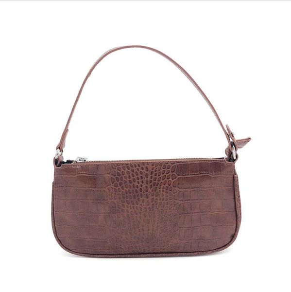 

alligator style leather women shoulder bag for lady retro sling handbag zipper purse clutch hand bag girls baguette small