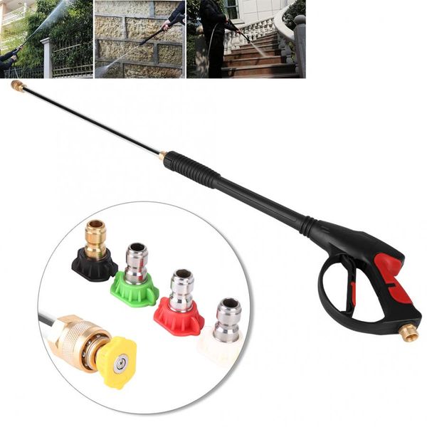 

high pressure cleaner 1/2 inch bsp washer spray gun dust wash tool with 5 nozzles 4000 psi car washer spray gun