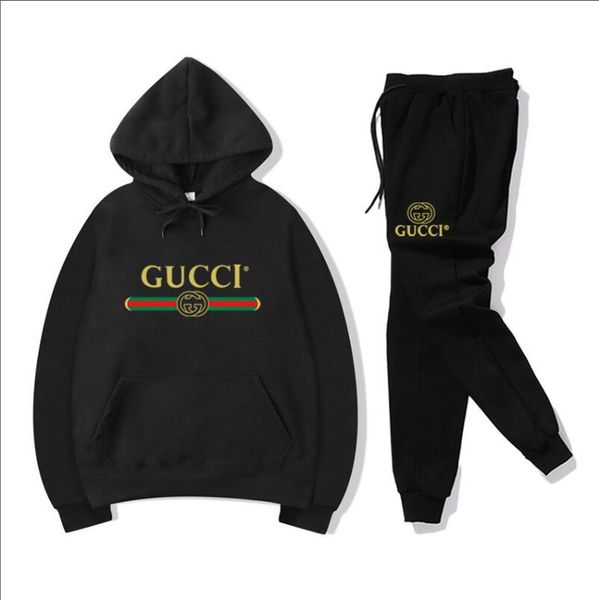 

8 gucci men's tracksuits sportswear hoodie + pants sets tracksuits traje deportivo designer sportanzug sports hoodie casual jog, Gray