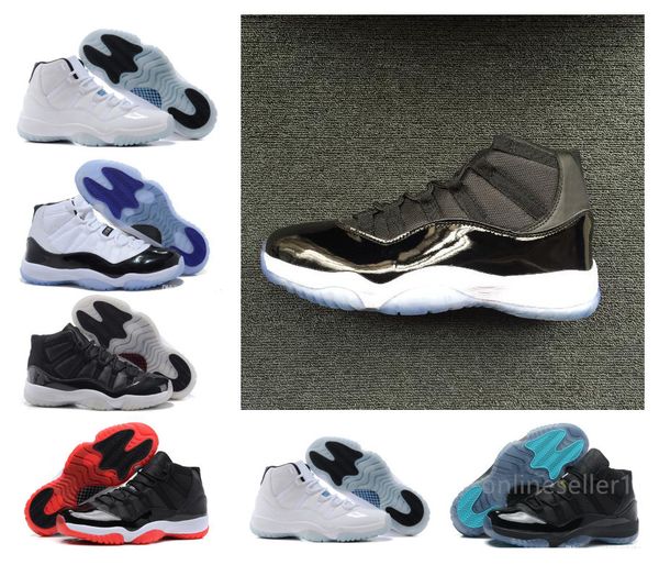

2020 new space jam concord bred gamma blue 11 11s basketball shoes designer popular gym red georgetown men women sneakers sports shoes
