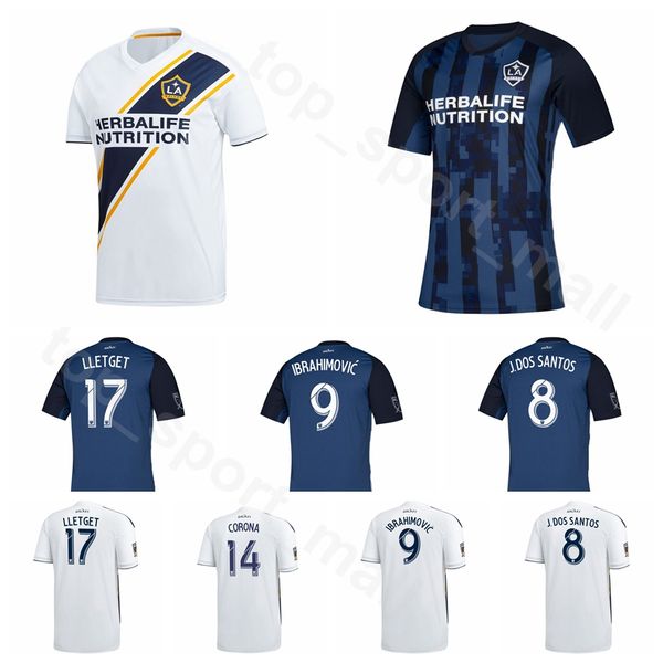 

los angeles la galaxy jersey 2020 fc soccer 10 pavon 9 ibrahimovic 17 lletget 8 jonathan dos santos steres depuy football shirt kits, Black;yellow