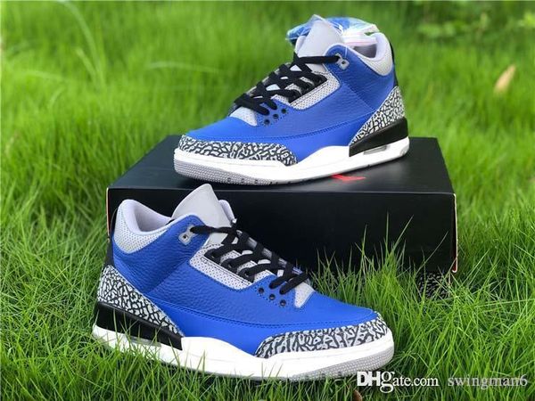 

air authentic 3 varsity royal man basketball shoes blue cement grey ct8532-400 3s men retro sports sneakers with original box