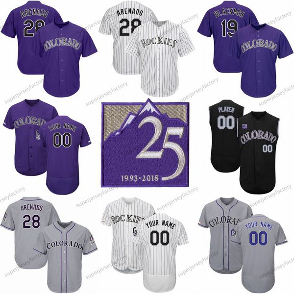 

Colorado 25th German Marquez Nolan Arenado Garrett Hampson Trevor Story Rockies Ian Desmond Mark Reynolds Cocomontes Charlie Blackmon Jersey