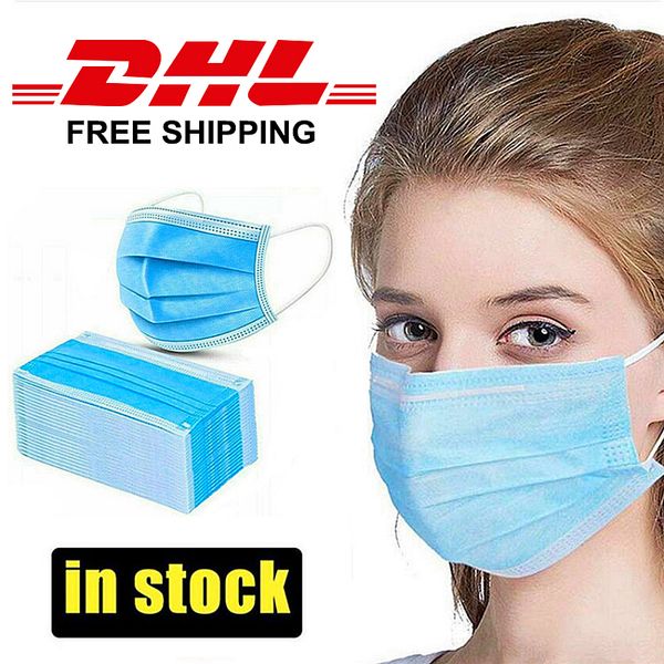 

В Наличии! DHL Бесплатная доставка качество одноразовые маски дышащие защитные маски для лица 3 слоя фильтр пылезащитный нетканый анти-туман рот Маска