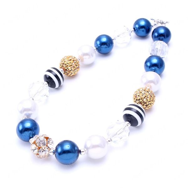 

girls kids chunky beads necklace fashion design baby children bubblegum chunky necklace for party accessories, Red;brown