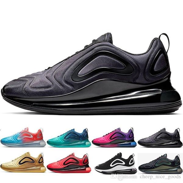 

выведенные 720 мужские кроссовки электрический зеленый вольт аврора космический волк серый университет красный психический порошок мужчины ж, Black