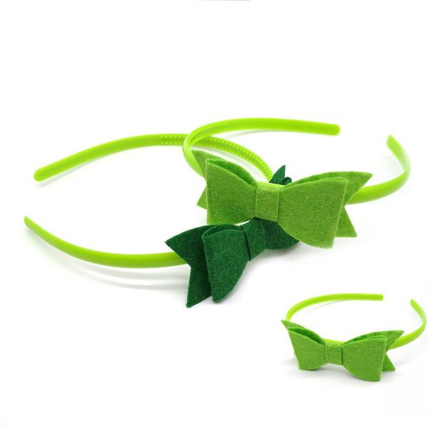

green bowknot decor hairband headband headwear festival party prop accessory