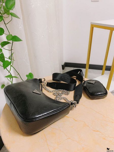 

axillary pack one shoulder inclined bag chain nylon fabric female crescent steamed stuffed bun leather handbags luxury women handbags