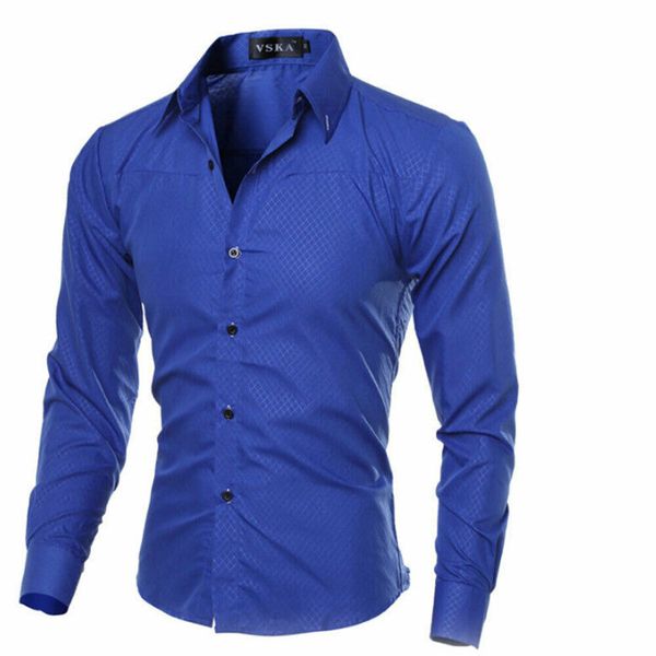 

2019 men casual long sleeved solid shirt slim fit male social business dress shirt brand men clothing soft comfortable, White;black