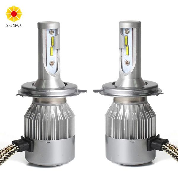 

2pcs h4 привет-lo led фара лампы high power super bright chips 72w 6000k бесплатная доставка авто styling repalcement фара