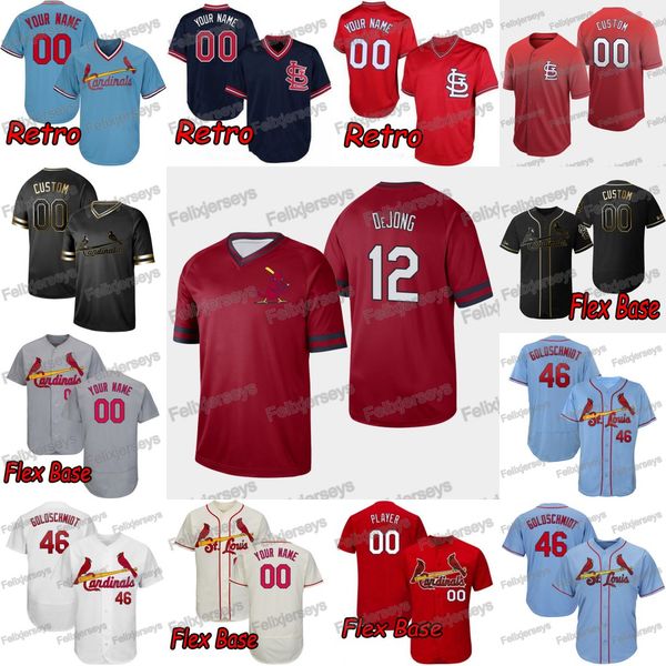 

Paul DeJong 2019 Golden Edition Paul Goldschmidt Flaherty Marcell Ozuna Yairo Munoz Cardinals Tommy Pham Matt Carpenter Kolten Wong Jersey