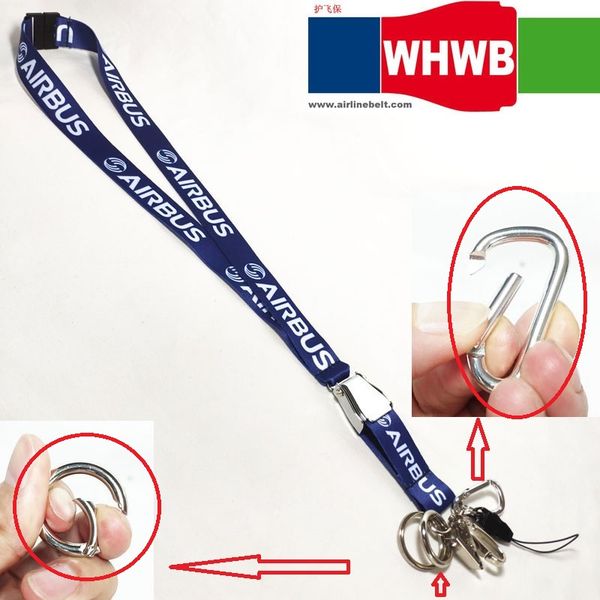 

diy spring gate openable key chain airbus boeing airplane buckle lanyards for pilot flight crew's id card holder snap clasp clip