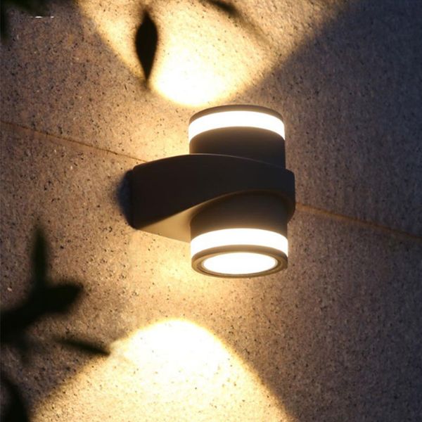 

up and down cylindrical outdoor lighting morden waterproof led wall lamp porch light for garden balcony courtyard l villa