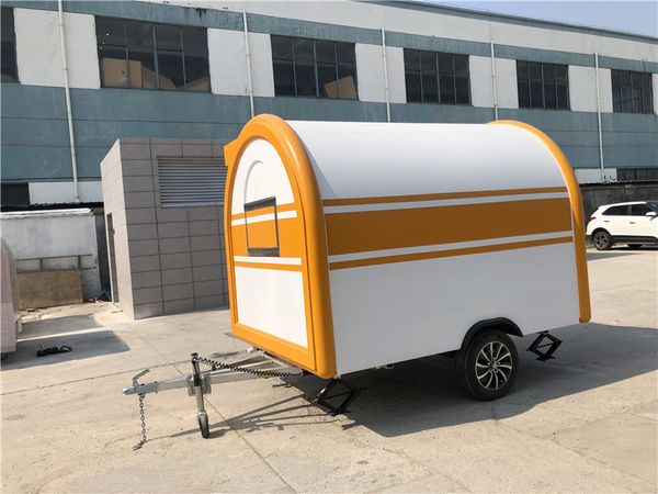

food truck food trailer mobile kitchen 280x200x240cm yellow/white