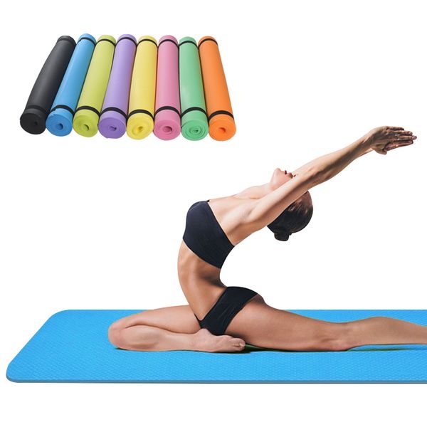 

4mm eva exercise mat yoga solid color 173*60cm fitness sports blanket outdoor camping moisture-proof dance pads