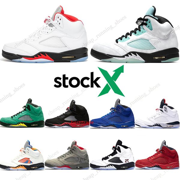 

stock x jumpman 5 2020 fire red island green inspire bred 5s psg black men basketball shoes og mens sports sneakers