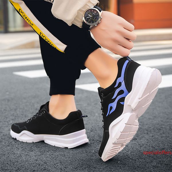 

x85 man spring casual shoes breathable light men lace-up new women s leather shoes wild personality shoes fashion big size 39-46, Black