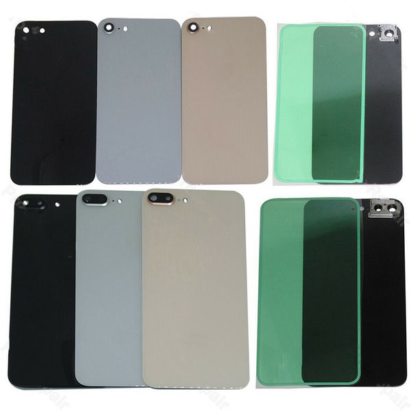 

30 pc battery back door gla cover with camera len cover for iphone 8 iphone 8 plu with logo dhl