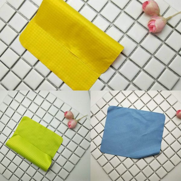

with straight edge and rounded plaid pattern printed wiping glasses cloth glasses cloth multi-color optional, Blue