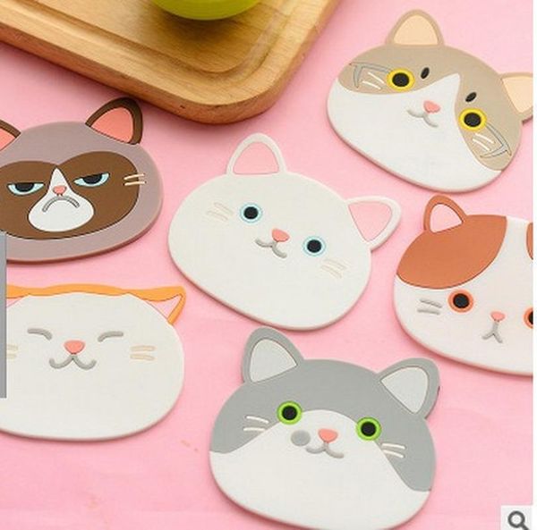 

cocina accesorios de creativa cat силиконовые жаростойкие чаша ножевые кубок мат placemats кухонный стол силиконовые placemat
