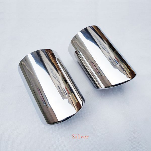 

for q7 4l 2006 2007 2008 2009 2010 2011 2013 muffler stainless steel exhaust tip muffler pipe car styling accessories 2 pcs