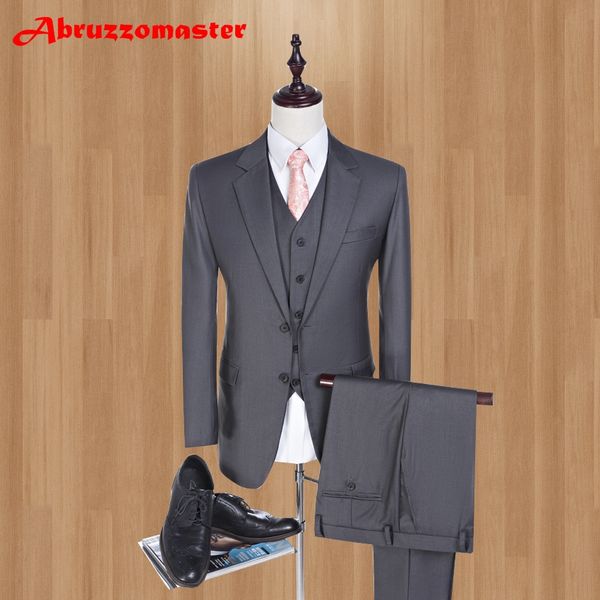 Compre Marca Serge Slim Fit Trajes De Hombre Gris Oscuro Trajes De Boda Para Los Mejores Hombres 2019 Moda Elegante Casual Mens Tuxedos Chaqueta