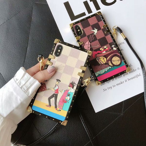 

роскошный чехол для телефона iphonex xs max xr 7 7p 8 8plus 6s travel для мужчин и женщин задняя крышка корпуса для samsung s10 s9 s8 plus n, Black;gray